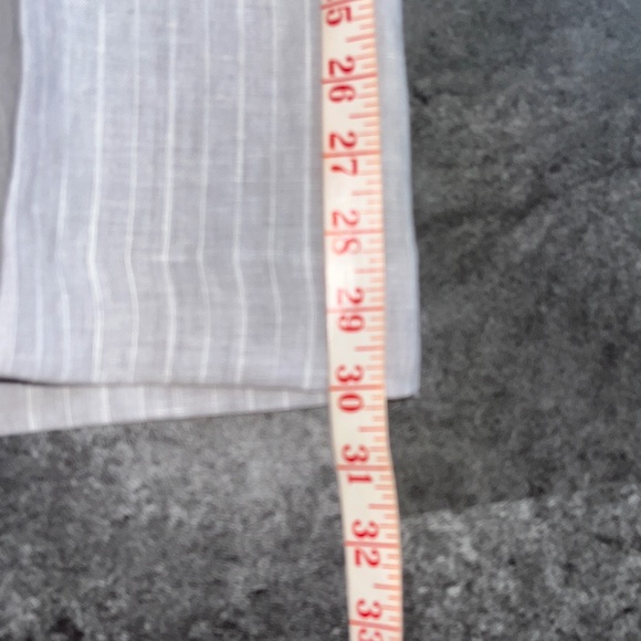 INC International Concepts (4) flowy grey linen trousers w. pinstripes, EUC. - Picture 14 of 15